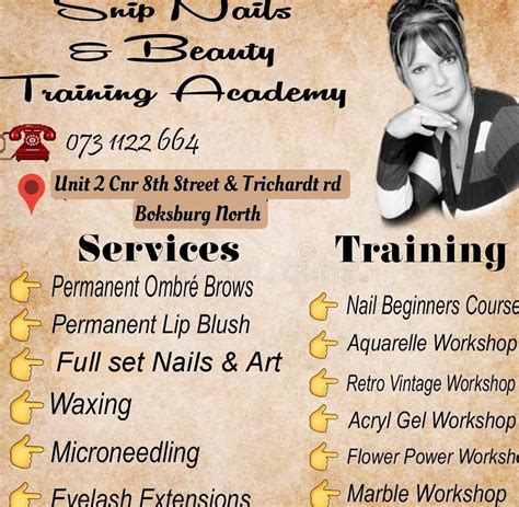snip nails and beauty salon training academy boksburg