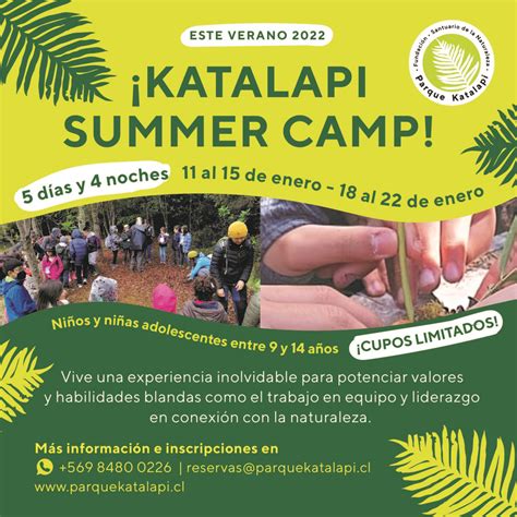 Campamentos De Verano 2022 Para Niños Y Adolescentes En Parque Katalapi