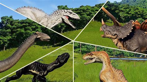 All Hybrid Dinosaur Jurassic World Evolution Youtube