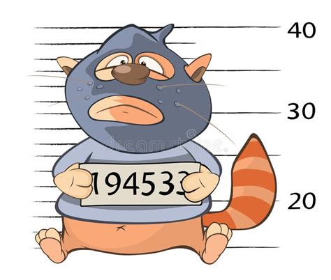 Cute Cat Gangster Cartoon Stock Vector Illustration Of Balaclava
