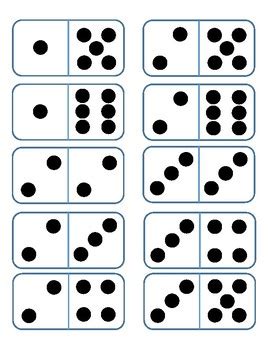 Double Six Domino Cards by TX Math-Mania | Teachers Pay Teachers