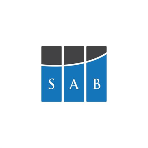 Sab Letter Logo Design On White Background Sab Creative Initials