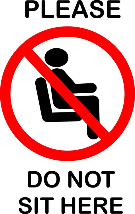 Please Do Not Sit Here Icon V 11354314 Vector Art At Vecteezy