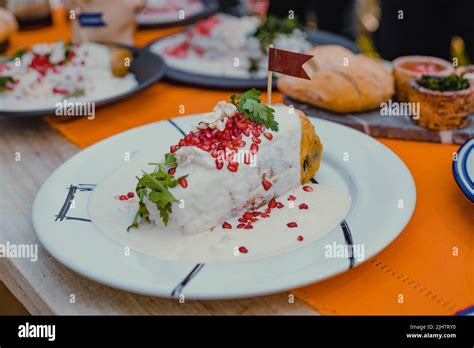 Chile en Nogada, traditional Mexican cuisine in Puebla Stock Photo - Alamy