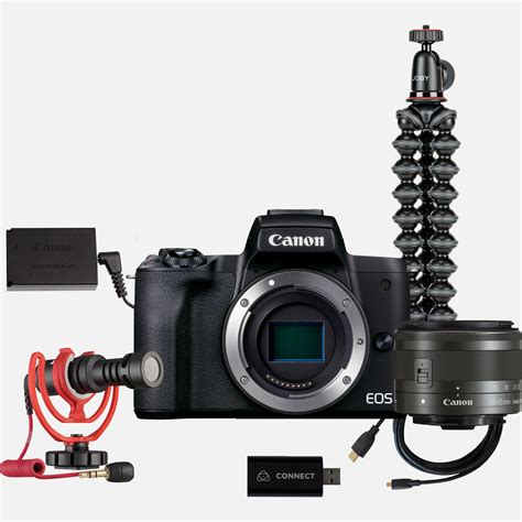 comprar kit de objetiva intermutável para transmissão em direto canon eos m50 mark ii em câmaras