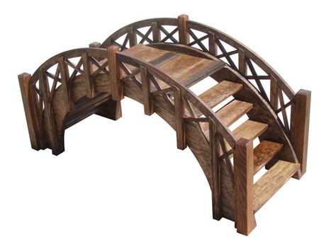Samsgazebos Fairy Tale Garden Bridge With Decorative Lattice Railings