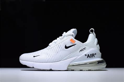 Mens And Wmns Off White X Nike Air Max 270 Triple White Running Shoes