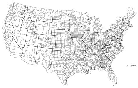 A Blank Map Of Us Counties 3675x2350 Whereivebeen