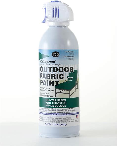 Simply Spray Outdoor Waterproof Fabric Spray Paint 133 Oz Can Hunter