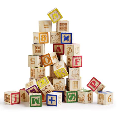 Mua Sainsmart Jr Wooden Abc Blocks 40pcs Stacking Blocks Baby Alphabet