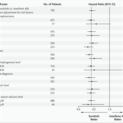 Progression Free Survival In Subgroups According To Baseline Factors