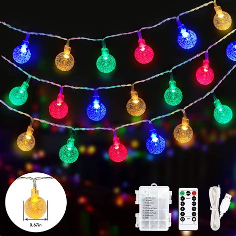 Fairy Lights Battery Powered 59ft 100led Globe String Lights With Remote Usb Fairy Lights For