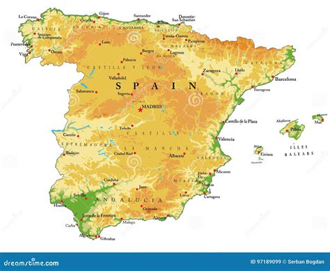 Carta Fisico Politica Spagna Cartina Brasile
