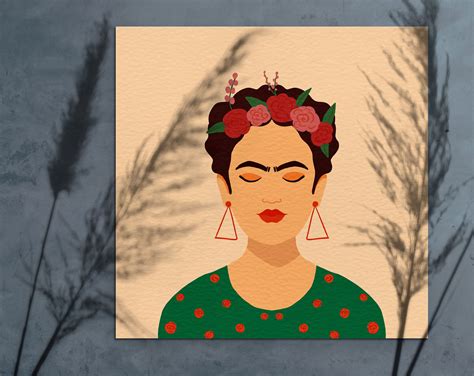 Frida Kahlo Illustration Feminist Art Digital Frida Kahlo Etsy In