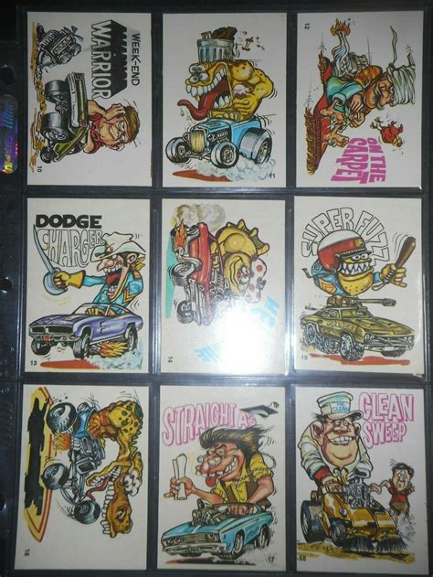 1973 Fabulous Odd Rods Complete66 Sticker Set And Wrapper Donruss Mint