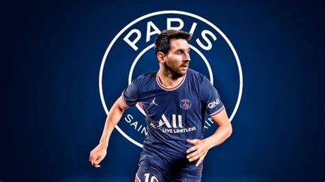 Lionel Messi In Blue Psg Logo Background Wearing Blue Sports Dress Hd