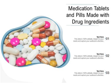 Medication Tablets And Pills Made With Drug Ingredients Powerpoint
