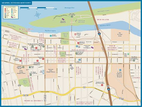 Memphis Downtown Map Printable