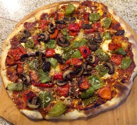 Bill S Old School Sausage Green Pepper And Mushroom Pizza My Savory Life