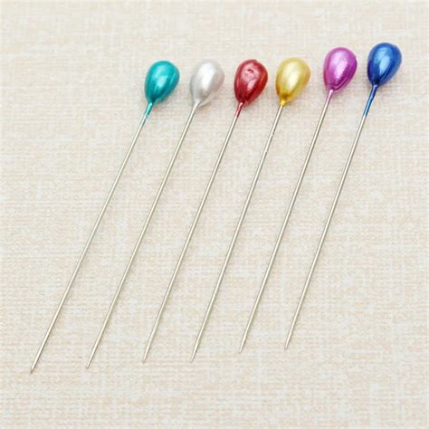 50pcsset Sewing Accessories Patchwork Pins Pearl Head Pins Needles