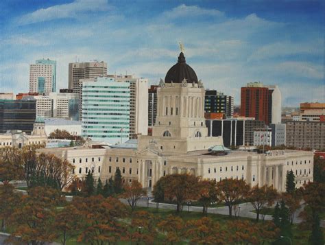 Winnipeg skyline | 18 x 24 Oil on Canvas ...Sold fineartamer… | Flickr