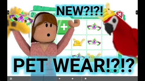 All The New Pet Wear Roblox Adopt Me Youtube
