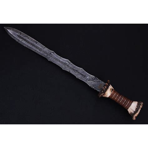 Damascus Gladius Sword 9229 Black Forged Knives