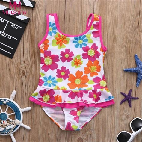 Buy 12m5y Children Swimwear Kids Girls Flower Print