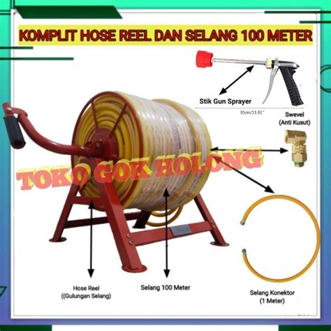 Jual Paket Komplit Gulungan Selang 100 Meter Dan 50 Meter Stik Gun Kabutpenyemprotan Dan