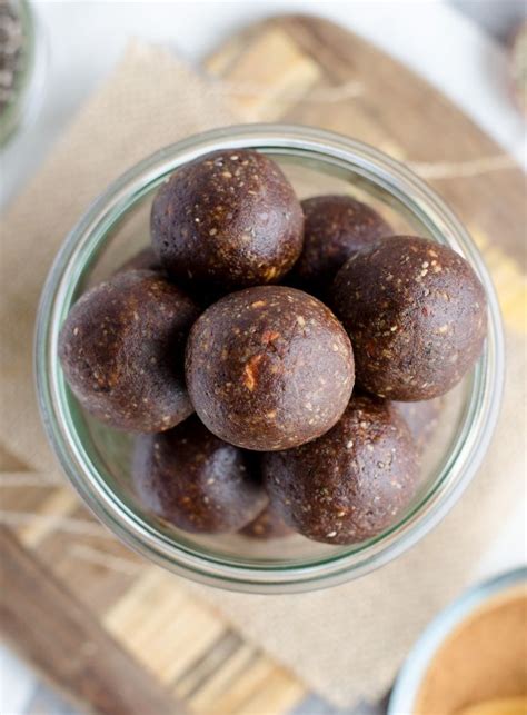 Chocolate Superfood Energy Balls With Hemp Cacao And Chia Seeds