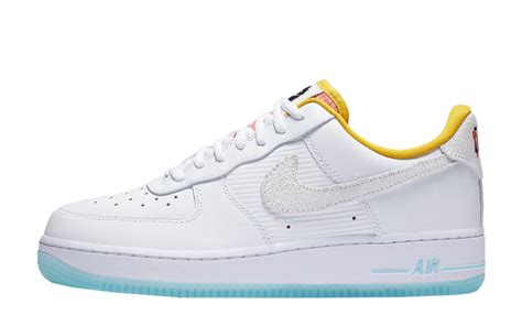 Nike Air Force 1 07 Patent White Yellow Ah0287 106 The Sole Womens
