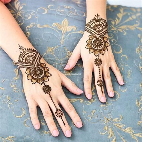 Minimalist Back Hand Mehendi Design Shaadiwish