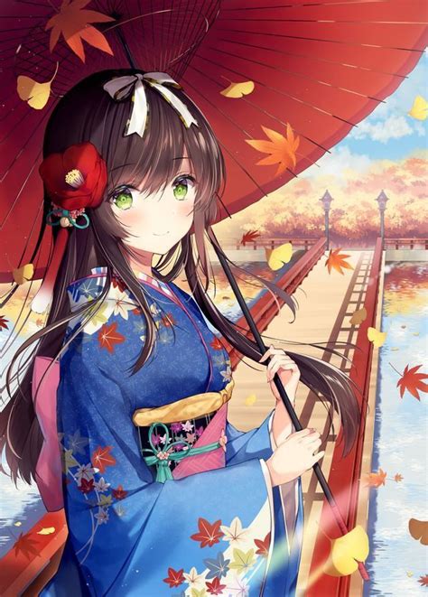 Pin On The Girls Wear Kimono In Anime