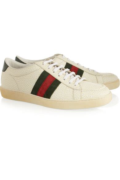 Gucci Vintage Distressed Leather Sneakers Net A Portercom