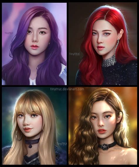 The group debuted in august 2016 with their single album square one. BlackPink fanart - Jisoo, Rose, Lisa, Jennie by TinyTruc ...