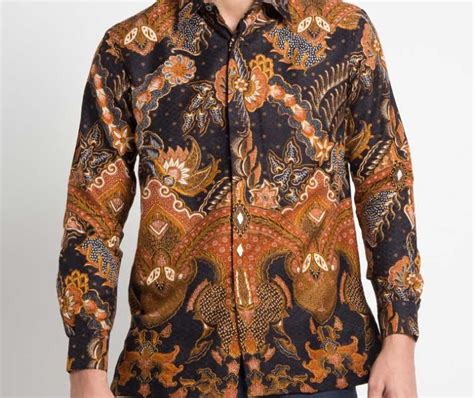 Batik pria lengan panjang guru. 77 Desain Baju Batik Pria Kombinasi