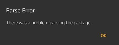 Parse error problem parsing the package, is there a fix for this? Kindle Fire Tablet - Parse Error | Fire Tablet Help