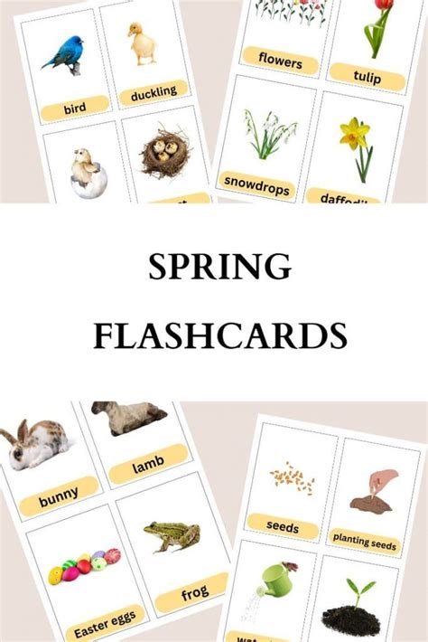 32 Spring Flashcards Free Printable Pdf For Kids Womanhood And Lifestuff