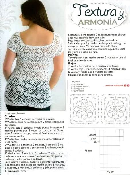 25 Blusas En Crochet Con Patrones ⋆ Manualidades Diy