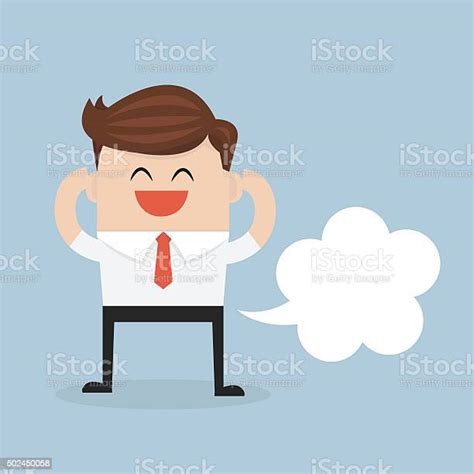 Businessman Farting With Blank Balloon Out From His Bottom Stock Illustration Download Image