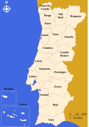 Portugal Map 350x500 