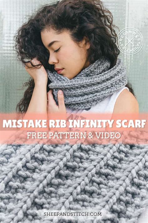 How To Knit An Infinity Scarf Pattern For Beginners Sheep And Stitch