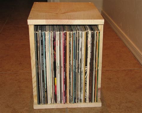 Solid Wood Stackable Vinyl Record Storage Box Etsy