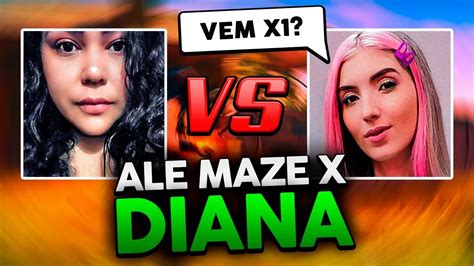 Ale Maze Vs Diana Tc X1 Das Meninas Deu Briga Free Fire Youtube