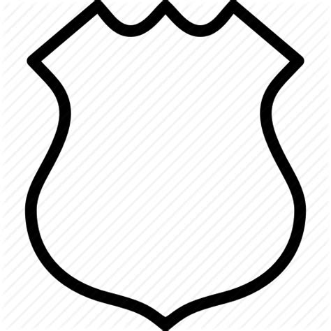Badge Police Template Clip Art Png 534x600px Badge Black And White