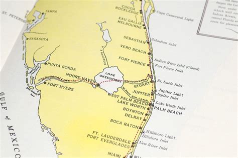 Detailed Map Florida Gulf Coast Intracoastal Waterway Map
