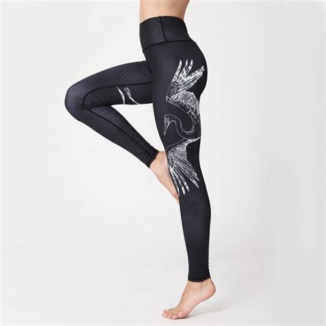 High End Owl Printed Yoga Pants Quick Drying Fitness Sport Leggings