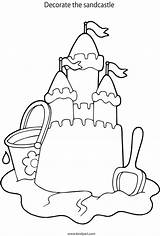 Coloring Sandcastle Colouring Drawing Sand Castle Designlooter 08kb 961px Popular sketch template