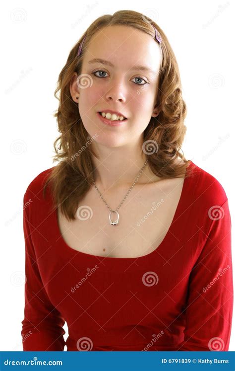Pretty Girl In Red Stock Image Image Of Young Party 6791839