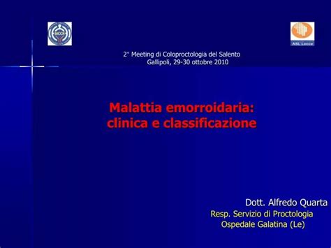 Ppt Malattia Emorroidaria Clinica E Classificazione Powerpoint